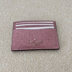 Kate Spade Pink Glitter Card Holder
